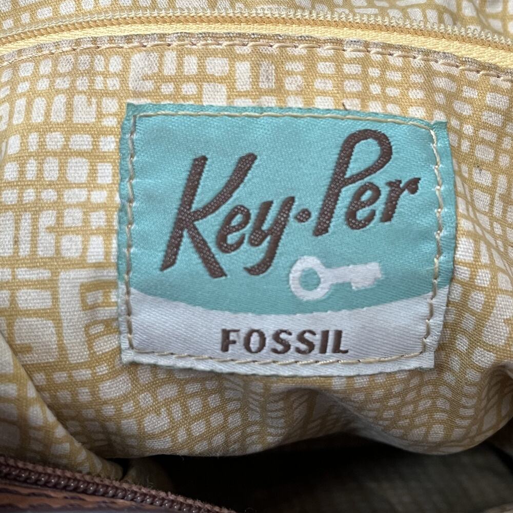Fossil Key-Per HandBag Crossbody 10.5 in Tall Multi-Colored Geometric Colorblock - Picture 10 of 16